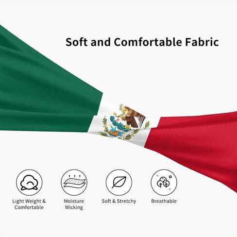 Mexico Flag Running Headbands for Men Women Mexican Sports Sweatbands for Basketball, Yoga, Workout Stretchy Hairband in Saudi Arabia