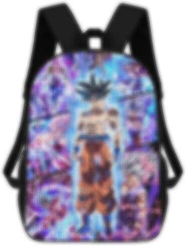 3PCS Anime Backpack Set for Boys & Girls Cartoon 17" Backpack with Lunch Bag and Pencil Case for Work/Picnic in Kuwait