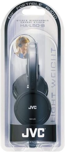 سماعات رأس JVC HA-L50B سوداء قابلة للطي وخفيفة الوزن وأنيقة HAL50 in Kuwait