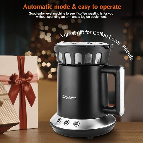 محمصة القهوة هوموكوس، آلة تحميص القهوة للاستخدام المنزلي، وضعان للخبز اختياريان (متوسط ​​وداكن)، محمصة حبوب القهوة بالتحكم بلمسة واحدة مع وضع التبريد in Kuwait