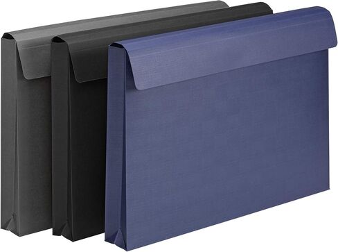 Smead Expanding Linen Wallet, 2" Expansion, Hook-and-Loop Closure, Tabloid Size, Assorted Colors, 3 per Pack (71170)) in Saudi Arabia