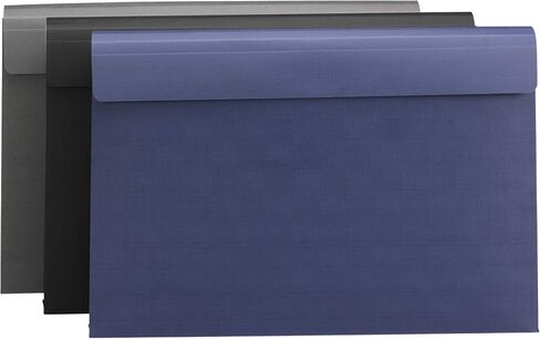Smead Expanding Linen Wallet, 2" Expansion, Hook-and-Loop Closure, Tabloid Size, Assorted Colors, 3 per Pack (71170)) in Saudi Arabia