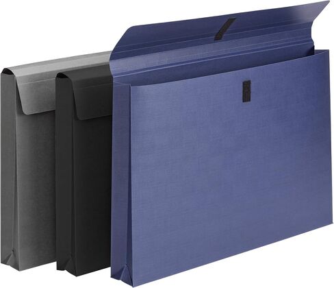 Smead Expanding Linen Wallet, 2" Expansion, Hook-and-Loop Closure, Tabloid Size, Assorted Colors, 3 per Pack (71170)) in Saudi Arabia