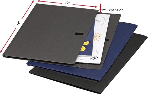 Smead Expanding Linen Wallet, 2" Expansion, Hook-and-Loop Closure, Tabloid Size, Assorted Colors, 3 per Pack (71170)) in Saudi Arabia