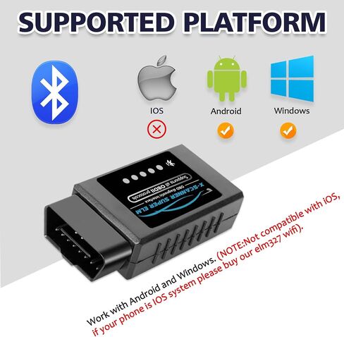Obd2 Scanner Bluetooth ELM327 with PIC18F25K80 Original Chip,Obdii Diagnostic Tool,Car Code Reader Bluetooth Compatible for 1996+ Vehicles,Work with Android,Windows and Symbian System in Saudi Arabia