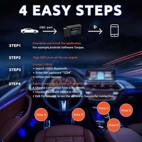 Obd2 Scanner Bluetooth ELM327 with PIC18F25K80 Original Chip,Obdii Diagnostic Tool,Car Code Reader Bluetooth Compatible for 1996+ Vehicles,Work with Android,Windows and Symbian System in Saudi Arabia