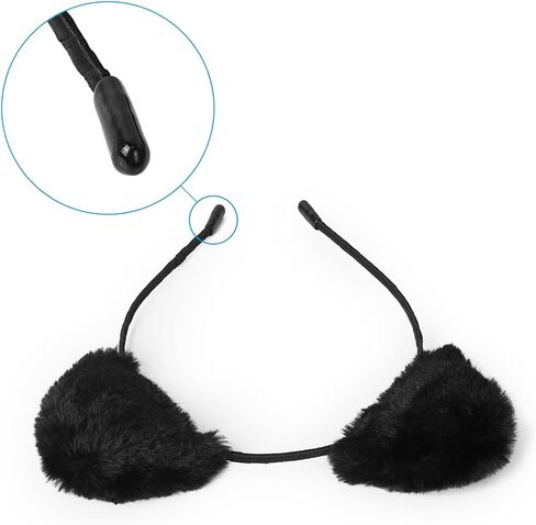 عصابة رأس Luwint Fluffy Cat Ears، إكسسوارات أزياء قطة سوداء لطيفة للبالغين in Saudi Arabia
