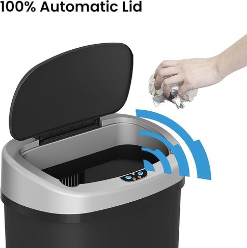 iTouchless 3 Gallon Pink Sensor Bathroom Trash Can, 10 Liter Slim Touchless Small Smart Bedroom Garbage Waste Basket Bin with Motion Lid in Saudi Arabia
