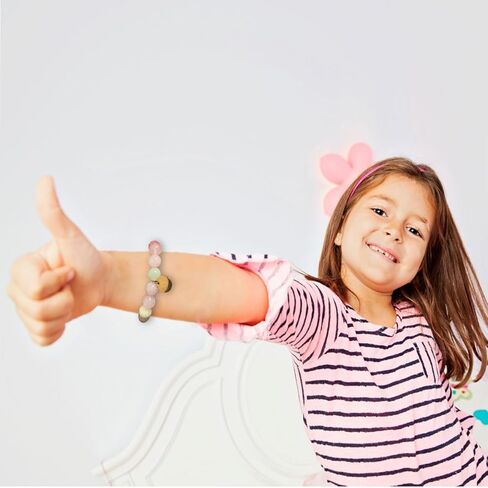 هدايا للفتيات المراهقات باللون الوردي، أساور مطرزة بالأحجار الطبيعية، مناسبة لعيد الميلاد وعيد الحب (وردي 1) in Kuwait