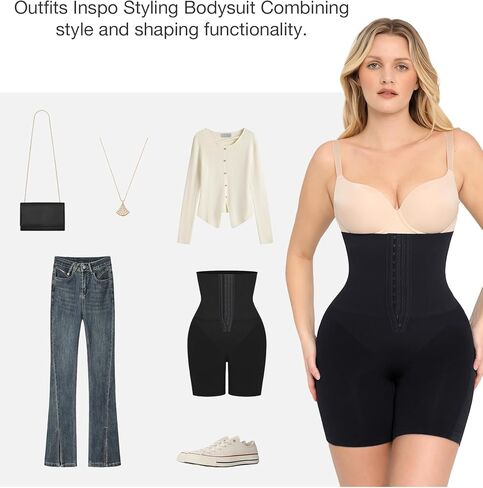 شورت نسائي عالي الخصر لشكل الجسم، سراويل داخلية للتحكم في البطن، شورت رفع المؤخرة، شورت Faja Body Shaper in Kuwait