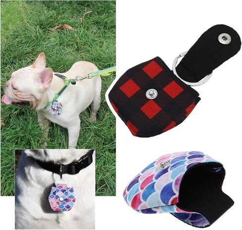 The Lord of the Tools 4PCS Dog Tag Silencer with Tag Ring Submersible Cotton Fabric Dog ID Tag Holder Pouches Pet Nameplate Bag Protector for Dogs Cats Pets 6x5.7cm in Saudi Arabia