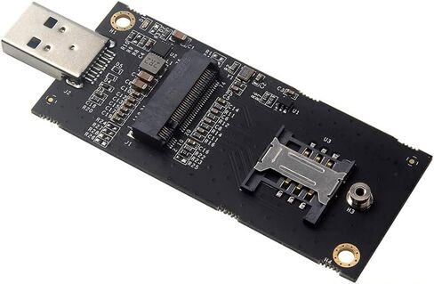 Cablecc Key-B M.2 NGFF WWAN إلى USB 3.0 محول بطاقة الناهض مع فتحة SIM لبطاقة مودم الوحدة اللاسلكية 3G/4G/5G LTE in Kuwait