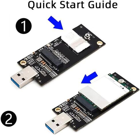 Cablecc Key-B M.2 NGFF WWAN إلى USB 3.0 محول بطاقة الناهض مع فتحة SIM لبطاقة مودم الوحدة اللاسلكية 3G/4G/5G LTE in Kuwait