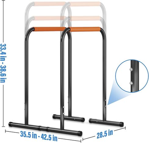 Dip Bars for Home, Calisthenics Equipment, Functional Heavy Duty Dip Stand Station Adjustable Parallel Bars in Saudi Arabia