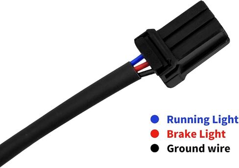 HDBUBALUS دراجة نارية الخلفية الحاجز شفرات Led الذيل ضوء الفرامل وقف تشغيل مصباح ل Harley Touring Trike Glide 2009-2021 (اللون: أحمر) in Saudi Arabia