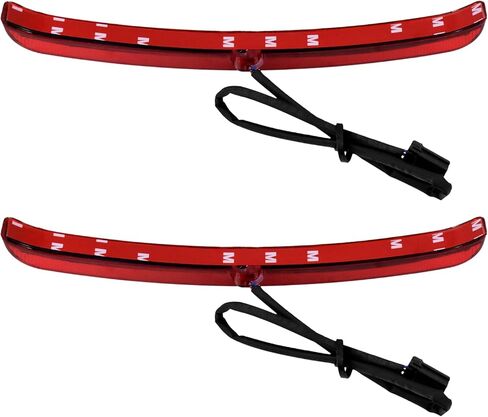 HDBUBALUS دراجة نارية الخلفية الحاجز شفرات Led الذيل ضوء الفرامل وقف تشغيل مصباح ل Harley Touring Trike Glide 2009-2021 (اللون: أحمر) in Saudi Arabia