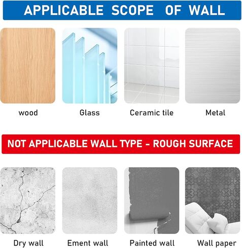 6 Pcs Shower Adhesive Hooks Shower Caddy Adhesive Replacement, Transparent Strong Hook Strip Waterproof No Drilling Organizer for Soap Holder, Kitchen Racks (2 single + 2 double + 2 claws) in Saudi Arabia