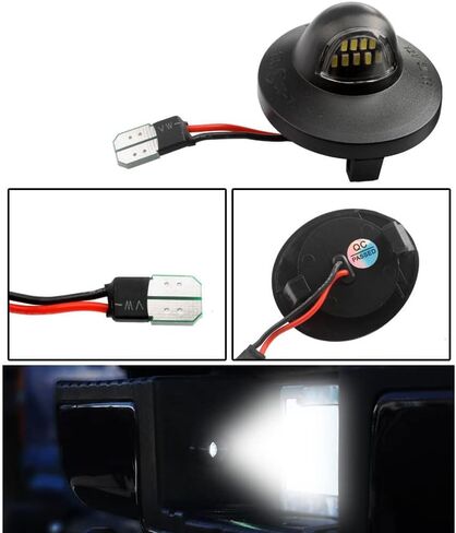 2 قطعة DC12V 6500K أبيض مقاوم للماء LED لوحة ترخيص ضوء مصباح مناسب لفورد F-150 F-250 F-350 F-450 F-550، مصباح لوحة ترخيص فائق السطوع in Kuwait