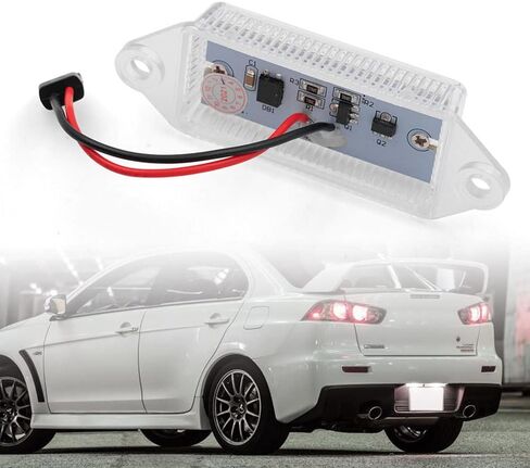 NSLUMO لانسر ضوء لوحة ترخيص مُضاء Led رقم لوحة مصباح لميتسوبيشي لانسر EVO X 2003-2017 السوبر مشرق Canbus خطأ مجاني 12 فولت LED الخلفية علامة ضوء in Saudi Arabia