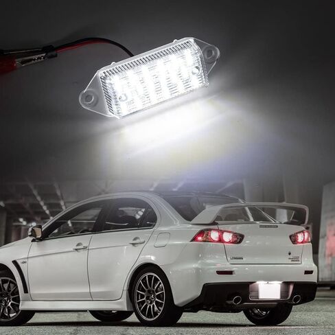 NSLUMO لانسر ضوء لوحة ترخيص مُضاء Led رقم لوحة مصباح لميتسوبيشي لانسر EVO X 2003-2017 السوبر مشرق Canbus خطأ مجاني 12 فولت LED الخلفية علامة ضوء in Saudi Arabia
