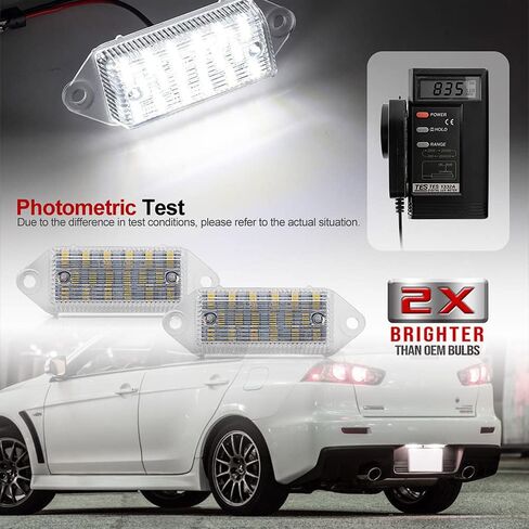 NSLUMO لانسر ضوء لوحة ترخيص مُضاء Led رقم لوحة مصباح لميتسوبيشي لانسر EVO X 2003-2017 السوبر مشرق Canbus خطأ مجاني 12 فولت LED الخلفية علامة ضوء in Saudi Arabia
