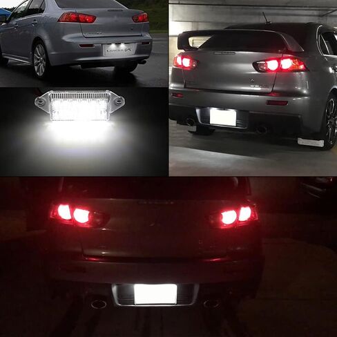 NSLUMO لانسر ضوء لوحة ترخيص مُضاء Led رقم لوحة مصباح لميتسوبيشي لانسر EVO X 2003-2017 السوبر مشرق Canbus خطأ مجاني 12 فولت LED الخلفية علامة ضوء in Saudi Arabia