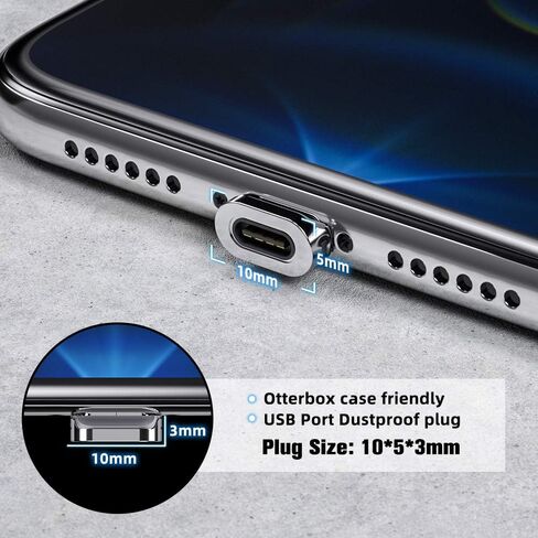 ANMONE 2 في 1 Micro USB (أنثى) إلى Micro USB/USB C (ذكر) محول مغناطيسي شحن سريع OTG محول أطراف مغناطيسية موصل لأجهزة Android الذكية والكمبيوتر اللوحي وماوس لاسلكي وسماعة أذن كابل الشاحن in Saudi Arabia