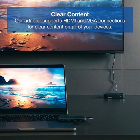Verbatim Share My Screen Video Extender 1080p USB-C جهاز إرسال واستقبال HDMI لاسلكي محول عرض مع محور USB وقارئ بطاقات in Saudi Arabia