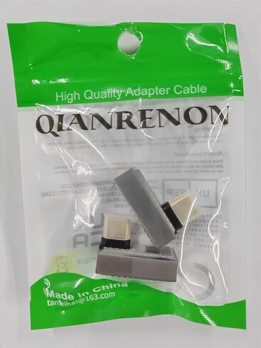 QIANRENON 120 وات USB C إلى USB3.1 OTG 90° محول زاوية 10 جيجابت في الثانية USB C ذكر إلى USB3.1 أنثى موصل بيانات الزاوية اليمنى نمط ميكانيكي/سبائك Zn/LED، للهاتف اللوحي، فضي/انحناء رأسي، قطعتان in Kuwait