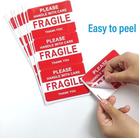 Fragile Stickers, Vinyl Laminated, for Shipping Packing, Weather Resistant UV Protected, Removable, 50 Labels (2.5x3.5 inch) in Saudi Arabia