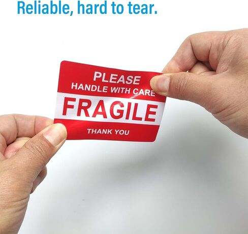 Fragile Stickers, Vinyl Laminated, for Shipping Packing, Weather Resistant UV Protected, Removable, 50 Labels (2.5x3.5 inch) in Saudi Arabia