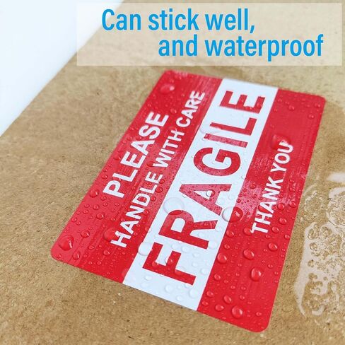 Fragile Stickers, Vinyl Laminated, for Shipping Packing, Weather Resistant UV Protected, Removable, 50 Labels (2.5x3.5 inch) in Saudi Arabia
