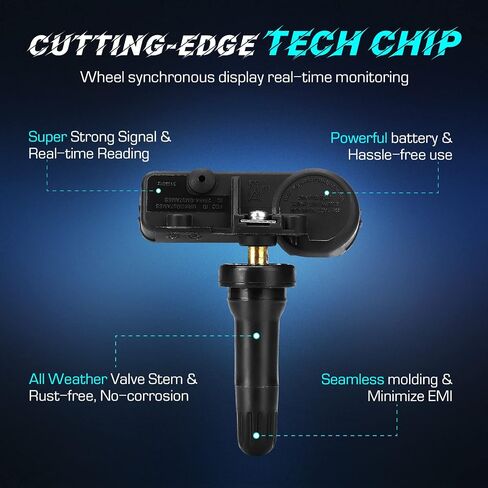 مستشعر Youxmoto TPMS مبرمج مناسب 13598771، 315 ميجا هرتز مناسب لـ GMC Sierra/يناسب Chevy Silverado/يناسب كاديلاك إسكاليد/مستشعر ضغط الإطارات Buick، مناسب 13586335 13598772 in Saudi Arabia