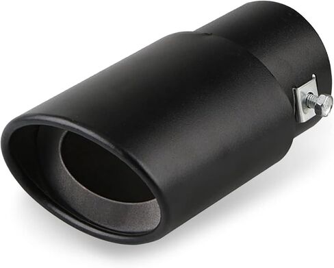 1 PC Car Exhaust Muffler, 2.48" Inlet 3.3" Outlet Exhaust Muffler Flue Muffler,Stainless Steel Exhaust Tip for Fitment on Most Cars, Sedans, and Trucks (Black #Bending) in Saudi Arabia