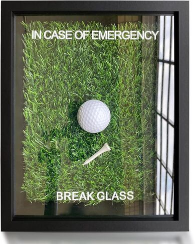 COTABATY ديكور الجولف Gag Wall Art هدايا رائعة للاعبي الجولف، كرة حقيقية وقمزة، مضحكة في حالة هدية زجاجية لكسر الطوارئ، هدايا جولف للرجال فريدة من نوعها، هدايا عيد ميلاد للأب أو الأم in Kuwait
