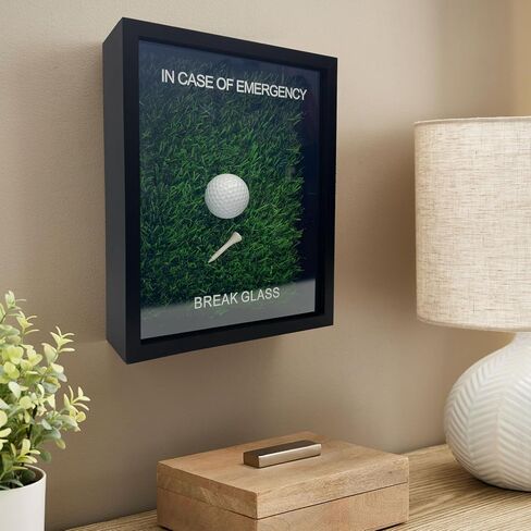 COTABATY ديكور الجولف Gag Wall Art هدايا رائعة للاعبي الجولف، كرة حقيقية وقمزة، مضحكة في حالة هدية زجاجية لكسر الطوارئ، هدايا جولف للرجال فريدة من نوعها، هدايا عيد ميلاد للأب أو الأم in Kuwait