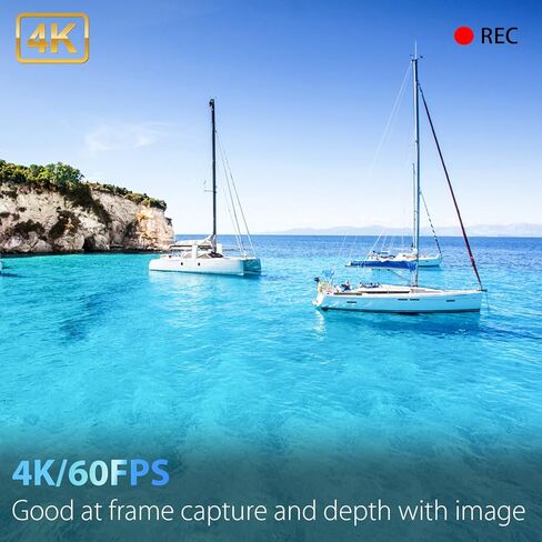 4K Video Camera Camcorder Beginner - 4K 60FPS Video Recorder, 48MP Photo, 3.0" Flip Screen, 18X Digital Zoom, 4K Digital Camcoder with SD Card, External Mic, Handgrip, 2 Batteries, Hood in Kuwait