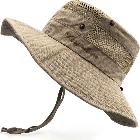 Fishing Hat Sun Protection Boonie Bucket Hat for Men Women Breathable Wide Brim Packable Mesh Safari Cap for Outdoor in Saudi Arabia