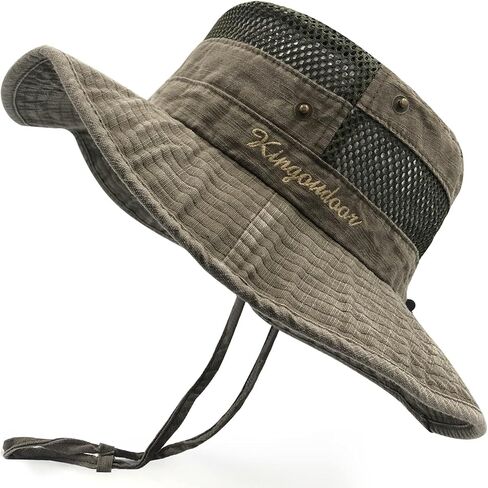 Fishing Hat Sun Protection Boonie Bucket Hat for Men Women Breathable Wide Brim Packable Mesh Safari Cap for Outdoor in Saudi Arabia