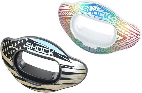 Shock Doctor Interchange Shield for Lip Guard - Mouthpiece NOT Included - for Football | Swap Lip Guard Shield Design. Single or Double Pack. in Saudi Arabia