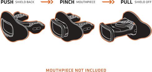 Shock Doctor Interchange Shield for Lip Guard - Mouthpiece NOT Included - for Football | Swap Lip Guard Shield Design. Single or Double Pack. in Saudi Arabia