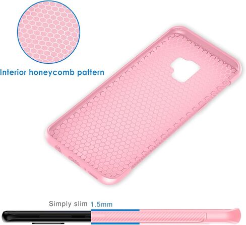 حافظة JETech رفيعة لهاتف Samsung Galaxy S9، غطاء هاتف رفيع ممتص للصدمات وتصميم من ألياف الكربون (أسود) in Kuwait