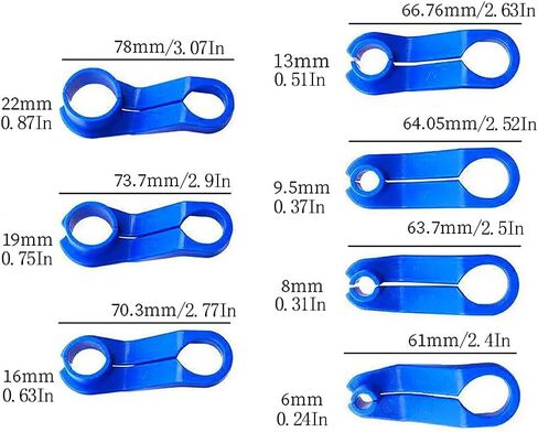 مجموعة قطع أدوات خط الوقود المتردد 7 قطع، تتضمن 1/4 5/16 3/8 1/2 5/8 3/4 7/8 بوصة خط تبريد زيت ناقل الحركة مجموعة قطع الاتصال السريع أداة إزالة خط الوقود المتوافقة مع المركبات تقريبًا in Kuwait