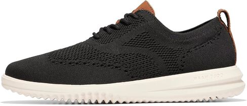 Cole Haan Mens Grand+ Stitchlite Wing Tip Oxford Black/Ivory 8.5 W - Wide in Saudi Arabia