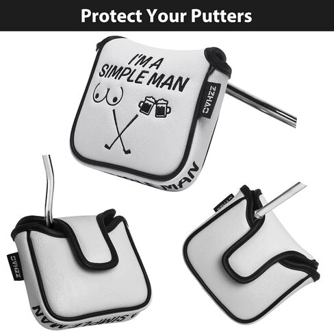 Golf Putter Cover | Funny Magnetic Mallet Putter Cover | Fits Most Mallet Putters | Golf Gifts for Dad | Golf Accessories for Men | 5.5 x 4.7 x 1.2 Inches in Saudi Arabia