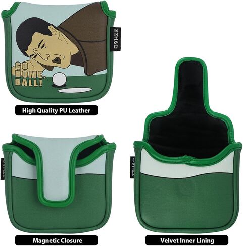 Golf Putter Cover | Funny Magnetic Mallet Putter Cover | Fits Most Mallet Putters | Golf Gifts for Dad | Golf Accessories for Men | 5.5 x 4.7 x 1.2 Inches in Saudi Arabia