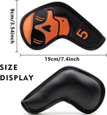 Large Skeleton Golf Club Covers, Iron Covers 10pcs/ Set, Leather Golf Iron Club Head Cover Headcover Set for Men fits Mizuno, Ping, Taylormade All Brand in Saudi Arabia