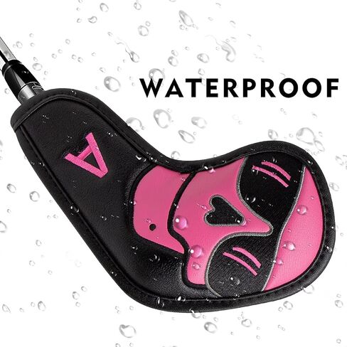 Large Skeleton Golf Club Covers, Iron Covers 10pcs/ Set, Leather Golf Iron Club Head Cover Headcover Set for Men fits Mizuno, Ping, Taylormade All Brand in Saudi Arabia