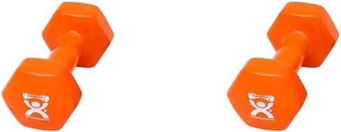 دمبل كاندو مطلي بالفينيل باللون البرتقالي بوزن 10 رطل، قطعة واحدة من الوزن المحمول لتدريب العضلات والتدريبات، معدات رياضية منزلية مرمزة بالألوان ومضادة للدوران، للمبتدئين والمحترفين... in Kuwait