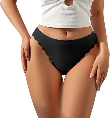 Hibluco Seamless Lace Thongs for Women No Show Panties Stretch Breathable Thong Sexy Underwear in Saudi Arabia
